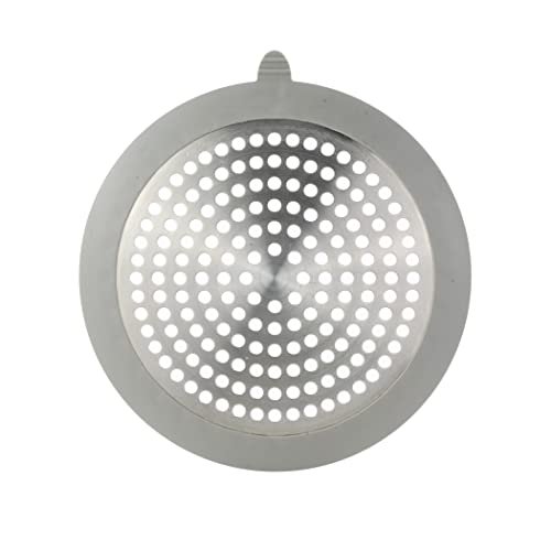 Danco 11040P Bathroom Sink Hair Catcher, Bathtub Drain Protector, Sink and Tub Strainer, 2-Pack - color: Brushed Nickel, size: Round [Pack of 1], style: Sink/Bathtub