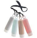 Refillable Bottles Leak Proof Camping Travel Containers with Shower Lanyard,3oz TSA Approved Squeezable Silicone Travel Tube Set for Gym Shampoo Lotion Soap - color: Color 2