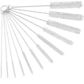 Ixiaoyoo 12 Pcs Bottle Cleaner Brushes Set, 11.8 Inch Nylon Cleaning Brush | White Straw Cleaner Brushes for Tumbler, Sippy Cup, Water Bottles, Hummingbird Feeders, Pipes, Sink Drain & Pet Waterers - color: 11.8 Inch White Cleaning Brushes