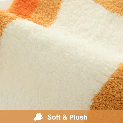 HAOCOO Large Bathroom Rugs Runner, 24x59 Inch Irregular Shape Non Slip Shower Rugs, Microfiber Absorbent Washable Shower Mat for Bathroom Floor Sink Tub Bedside - color: Orange, size: 4'11" x 2' (Irregular)