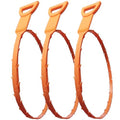 Unclogging Snake Tool 25 Inch, Hair Clog Remover for Sink Shower Kitchen (3-Pack)