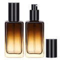 Segbeauty 2 Pack 100ml Empty Refillable Glass Bottles, 3.38oz Leakproof Pump Bottles Lotion Dispenser Bottle Travel Size Lotion Container for Essential Oil Blends Cream Gradient Brown - size: 3.4oz/100ml