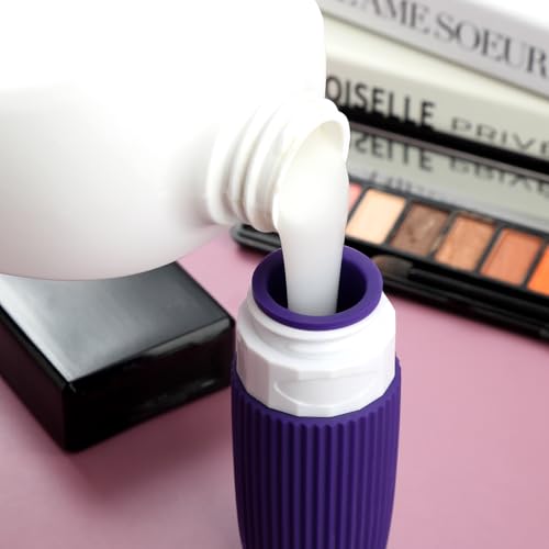 Mrsdry Travel Bottles for Toiletries, Tsa Approved 2oz Travel Bottles, BPA Free Leak Proof Travel Size Toiletry Containers, Refillable Travel Accessories with Toiletry Bag for Shampoo Liquid (4 Pack) - color: Purple, size: 2 Ounces