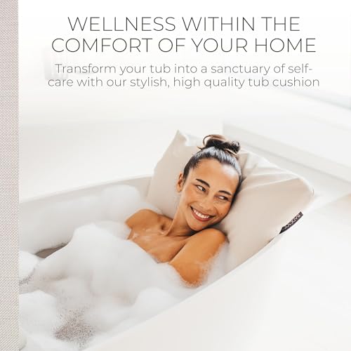 BADESOFA® Luxury Bathtub Pillow L in Ivory Pearl, Quick Drying Technology | Large Bath Pillow for Therapeutic Neck and Back Support, Premium Full Body Bath Tub Cushion, Luxury Spa Gift - color: Ivory Pearl, size: Large (Single Pillow)
