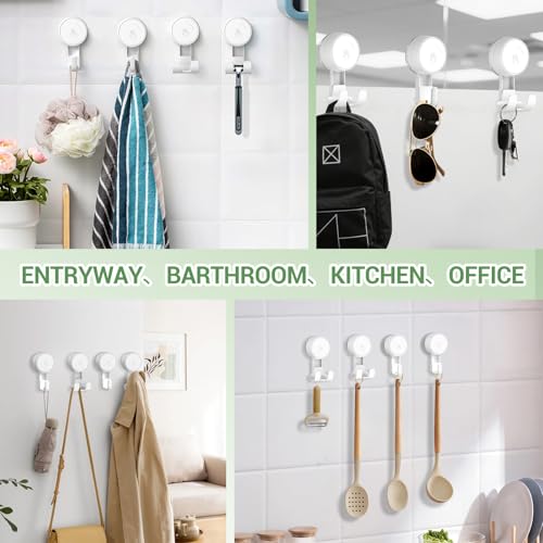 LUXEAR Suction Hooks Powerful Vacuum Suction Cup Hooks-1PACK Razor 1pack Single White - size: 1 Pack Single & 1 Pack Razor