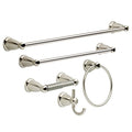 Franklin Brass 5-Piece Satin Nickel Bathroom Set (2) Towel Racks, Ring, Toilet Paper Holder, Hook | Kinla Bath Accessories - color: Satin Nickel, style: 5-Piece Bath Accessory Set