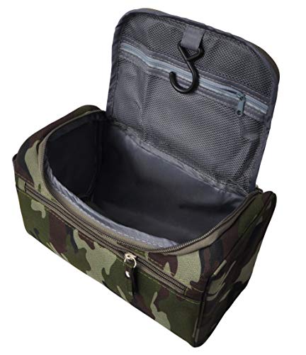 Vercord Mens Toiletry Bag Wash Travel Small Shaving Dop Kit Shower Bathroom Ditty Hygiene Bag Camo Dark Green - color: Camo Dark Green