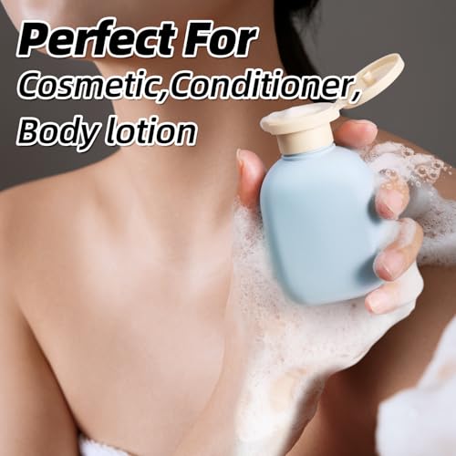 ASEVAT 3.4oz Travel Bottle with Flip Cap, Leak Proof Squeeze Bottles, Refillable Plastic Travel Containers for Creams, Lotion, Foundation, Shampoo, Conditioner - color: Green+Blue, size: 3.4oz