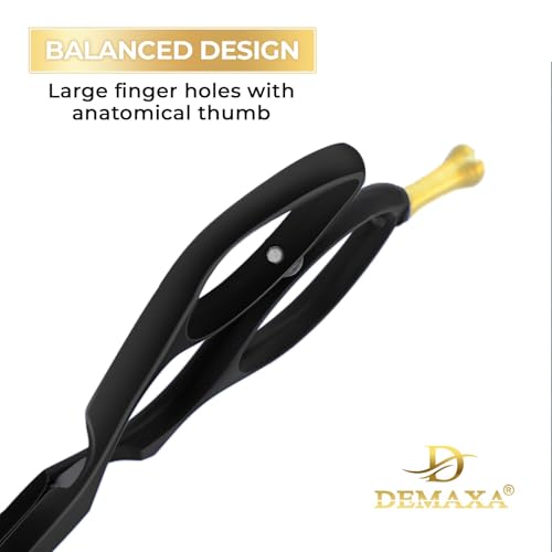 Premium 4.2 Blunt Tip Professional Mustache Scissors Beard Scissors for Men with Slanted Tweezers 1 Mustache Comb 1 Beard Comb & Pouch – Beard Trimming kit & Mustache Kit - color: 4.2" Blunt Tip Black With Tweezer