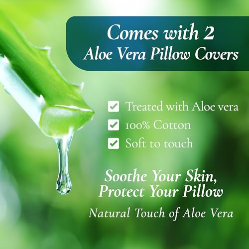 Mediflow Fiber Water Pillow - Adjustable Pillow for Neck Pain Relief, Pillow for Side, Back, and Stomach Sleepers, The Original Inventor of The Water Pillow (2 Pillows, 2 Aloe Vera Pillow Covers) - size: Value Pack – With Pillow Covers