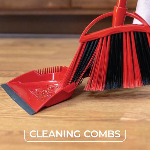 O-Cedar One Sweep Broom & Step-On Dustpan Set | Patented Wave Bristles Remove Over 99% of Dirt in One Pass | Lightweight & Quiet for Pet-Friendly Cleaning - size: PowerCorner One Sweep Broom