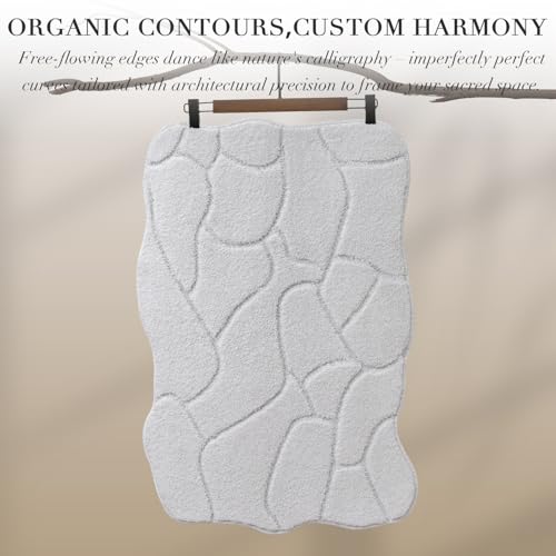 White Bathroom Rugs, 24X36 Inches Bath Mats Non Slip, Extra Soft Absorbent Microfiber Shower Bath Rugs Mats Carpet for Bathroom Floor Decor, Machine Washable (Snow White) - color: White, size: 24" x 36"