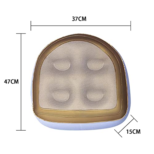 Inflatable Hot Tub Seat Booster with Suction Cups & Mesh Cover, Dual Use Inflatable Hot Tub Cushion Seat, Non Slip Blow Up Pillow Hot Tub Chairs Accessories for Adults Elderly Spa Bathtub - color: Gold