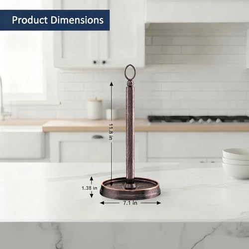 KASUNTO Paper Towel Holder Steel Paper Holder countertop，Black Paper Towel Holder for Kitchen Countertops, Bars & Dining Tables,Fits Standard & Jumbo Rolls, Oil Rubbed Bronze - color: Oil Rubbed Bronze