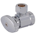 Eastman 1/2 Inch OD Compression x 1/2 Inch FIP Compression Multi-Turn Angle Stop Valve, Brass Plumbing Fitting, Chrome, 04338LF - size: 1/2 in. OD x 1/2 in. FIP