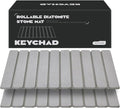 KEYCHAD Foldable Stone Bath Mat, Non-Slip Diatomaceous Earth Bath Mat, Super Absorbent Quick Drying Bath Stone Mat, Sleek & Luxury mat for Bathroom Kitchen Bathtub, 23.4 * 15.4" Gray - 2 Pack - color: 2pack-gray