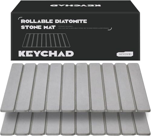 KEYCHAD Foldable Stone Bath Mat, Non-Slip Diatomaceous Earth Bath Mat, Super Absorbent Quick Drying Bath Stone Mat, Sleek & Luxury mat for Bathroom Kitchen Bathtub, 23.4 * 15.4" Gray - 2 Pack - color: 2pack-gray