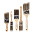 Pro Grade Paint Brushes, 5-Piece Paint Brush Set, Flat & Angle Brushes for Walls, Trim, Cabinets, Interior & Exterior Latex and Oil Paints, Stains