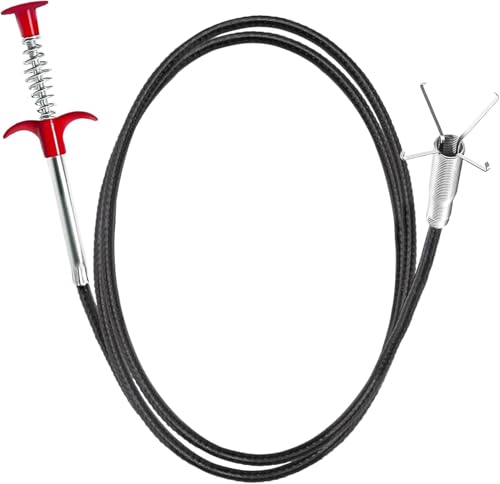 118 Inch Drain Snake, Drain Clog Remover Flexible Grabber Claw Pick Up Reacher for Toilet Sewer Shower Kitchen Bathroom Tub Drain Cleaner - style: 118IN