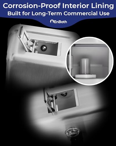 Commercial Soap Dispenser Wall Mount (37oz), Heavy Duty, Stainless Steel Manual Soap Dispenser with Corrosion Proof Lining and Anti-Leak, Patent-Pending Pump Design for Industrial or Home Bathroom