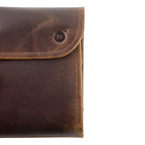 moonster Hanging Toiletry Bag for Men & Women, Leather Travel Bag with Hanging Hook, Dopp Kit Shower Bag