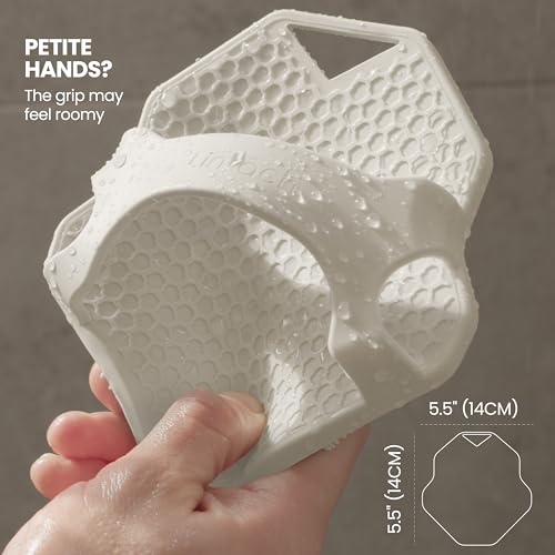 Silicone Shower Scrubber for Body – Exfoliating Loofah Alternative, Zinc & Silver-Infused, Hygienic & Gentle for Sensitive Skin, Durable & Long-Lasting Body Scrubber for Men - White Sand - color: A White Sand