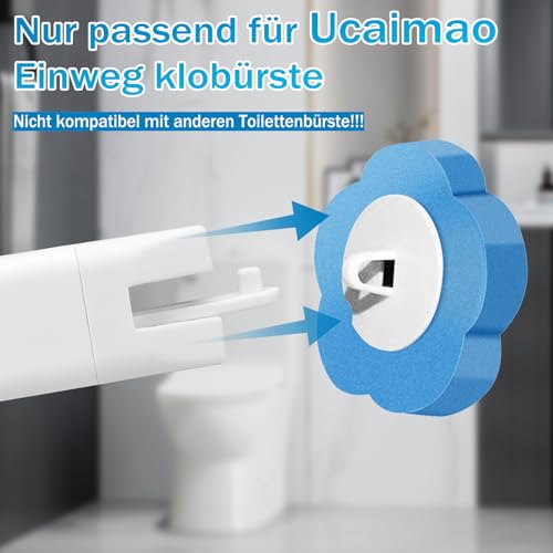 72 PCS Toilet Brush Refills,Toilet Cleaner Refill Pads Disposable Toilet Cleaning System Toilet Bowl Cleaners Scrubbing Pads for Bathtub Wash Basin(Only Refills，Only Fits for Ucaimao)-Blue - size: 72 refflls-Blue（Without Handle）