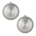 Danco 11040P Bathroom Sink Hair Catcher, Bathtub Drain Protector, Sink and Tub Strainer, 2-Pack - color: Brushed Nickel, size: Round [Pack of 1], style: Sink/Bathtub