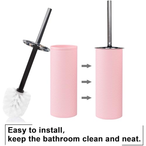 CERBIOR Bathroom Accessories Set Bath Ensemble Includes Soap Dispenser, Toothbrush Holder, Toothbrush Cup, Soap Dish for Decorative Countertop and Housewarming Gift (Pink Spiricle) - style: Blush Pink