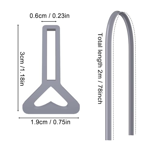 Water Dam for Sink Shower Tub Threshold Water Barrier Collapsible Water Stopper Barrier Water-Blocking Splash Guard Suitable (Heart - 1.18'' H - Gray, 78 Inch) - color: Heart - 1.18'' H - Gray, style: 78 Inch