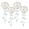 DrainWig Shower Drain Hair Catcher – Disposable Bathroom Hair Trap, Easy to Install in Shower Drain Cover, Helps Prevent Clogs – As Seen on Shark Tank - Bathroom Accessories - Shell (4-Pack) - color: White Ocean, size: 4 Count