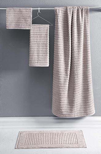 Classic Turkish Towels CTT - 2 Piece Bathroom Rugs Set, 100% Cotton Bath Mats, Comfy & Highly Absorbent Bathroom Floor Mats, Machine Washable | 20"x32" (Color) - color: Almond Beige