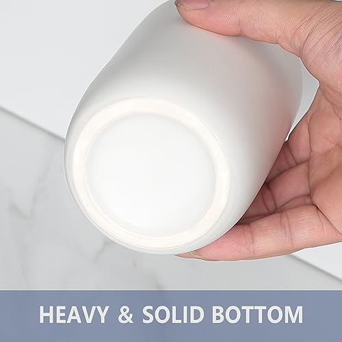 Toothbrush Holders for Bathrooms - 1 Cups Ceramic Toothbrush Toothpaste Holders, White Bathroom Tumbler Cups Reusable Toothbrush Mouthwash Cup, Bathroom Counter Organizer. - color: White, size: 1pcs
