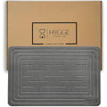Diatomaceous Earth Stone Bath Mat - Ash Tile | Modern Fast Dry Bathroom Floor Shower Mat, Quick Drying Premium Luxury Diatomite Spa Stone Gift, Non-Slip Base, 23.6” x 15.4” - color: Ash Tile