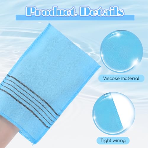 6 PCS Korean Scrub Mitt, Korean Italy Towel Korean Washcloth Exfoliating, Large Exfoliating Gloves Body Scrubber Washcloth for Dead Skin Removal, Home Spa, Multi-Color Set
