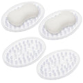 4 Pieces Plastic Soap Dish Clear Bar Holder Tray Self Draining Soap Saver with Holes Soap Container for Bathroom Counter, Kitchen