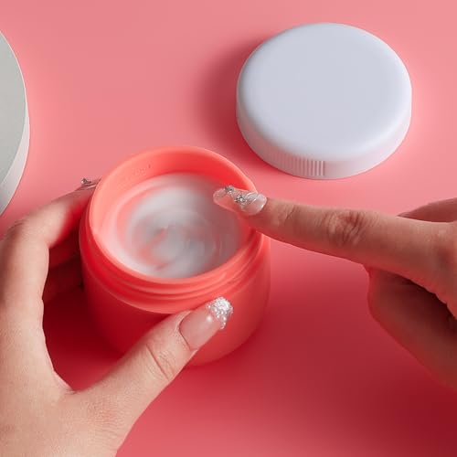 Kuangre Travel Containers for Toiletries, Silicone Cream Jars BPA-Free, Leak-proof 3oz Travel Size Containers, Portable Size Silicone Jars with Lid for Cosmetic Face Hand Body Cream (4 Pack) - color: Terracotta, size: 3 Ounces