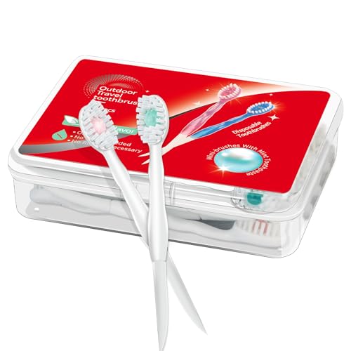 Mini Disposable Toothbrushes with Toothpaste and Toothpick, Tongue Cleaners, Reduce Bad Breath, Tongue Scraper, Prepasted Toothbrush, Pick for Work or Travel (Intense Mint, 20pcs) - color: Intense Mint