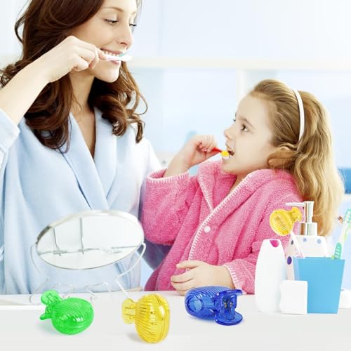 UCEC Travel Toothbrush Head Covers, Toothbrush Cover Caps Case | Tooth Brush Head Case Plastic Clip, for Household Travel, Fit for Electronic and Manual Toothbrushes, 6 Packs - color: Style 2