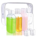 Cosywell Leakproof Squeeze Bottles Travel Kit - 4pc 3.4 oz TSA Approved for Shampoo, Conditioner and Toiletries - color: A-3.4oz-Clear-3label1blank