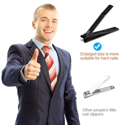 Manicure Set Men Finger and Toe Nail Clippers Set Professional Manicure Pedicure Kit with Travel Case Personal Care Tools Accessories Nail Grooming Kit Gifts for Men Women Father Mother - color: Black and Red