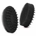 All-in-One Exfoliating Shower Brush – Gentle Silicone Loofah for Sensitive Skin with Dual-Purpose Scalp Massage for Spa-Quality Showers Daily (1pck) - Black - color: Black
