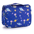 Kids Hanging Toiletry Bag for Boys, Travel Toiletry Bag for Little Young Boys Waterproof Wash Bag Toddler Traveling Toiletries, Space Blue - color: Space Blue