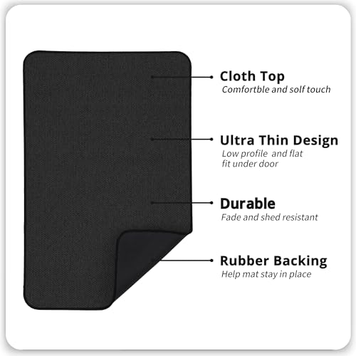 Bath Mat,Ultra Thin Bathroom Rugs,Rubber Bath Mats for Bathroom,No Slip Bath Rugs,Quick Dry,Machine Washable,Low Pile,Absorbent,Shower Outside,Sink,Home Decor Accessories.Black,1'8"x2'8"(20x32inch) - color: Black, size: 1'8" X 2'8" (Rectangular)