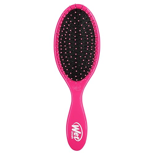 Wet Brush Detangling Brush, Original Detangler Brush (Pink) - Wet & Dry Tangle-Free Hair Brush for Women & Men - No Tangle Soft & Flexible Bristles for Straight, Curly, & Thick Hair - color: Pink, size: 1 Count (Pack of 1)