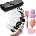 Makeup Brushes, Quality Make Up Brushes 28Pcs Makeup Brushes Set Professional, Beginner Make-up Sets With Case, Soft Brush Kits Sponges Masks Spatula,Travel-Friendly Women Girls Gift Sets - color: Panda White