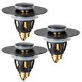 Tgosomt Bathroom Sink Stopper 3 Pack, Bathroom Sink Drain Strainer, Revolutionary Bathroom Accessories and Essentials (Matte Black) - color: Matte Black, size: 3 Pack