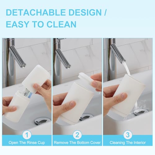 Travel Toothbrush and Toothpaste Case, 2 in 1 Gray Toothbrush Holder and Rinse Cup, Large Capacity Toothbrush Cup with Cover, Portable Toothbrush Holder for Traveling, Camping, Trip - color: Gray