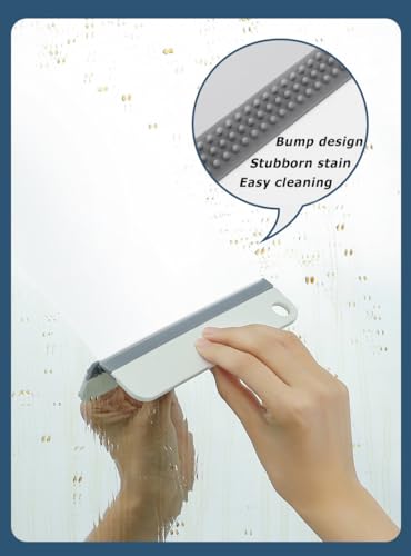 All-Purpose Mini Soft Rubber Window Squeegee Window Scrubber Scraper Glass Cleaning Squeegee Tool for Glass,Shower Door,Mirrors,Bathroom,Kitchen Countertops,Car Windshield (1)