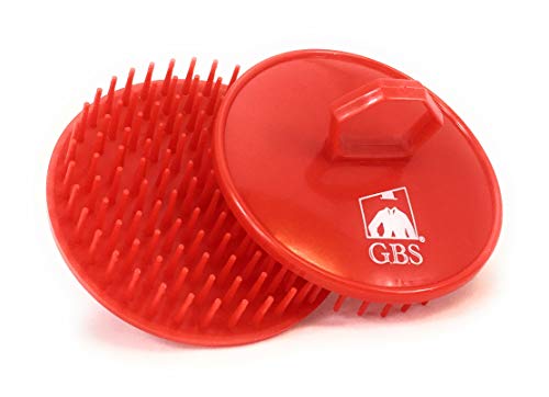 G.B.S Gents Dandruff Cleaning Scalp Brush 2 Pack – Silicone Shampoo Scrubber for Hair & Scalp Massage, Exfoliating Wet Dry Hair Care, Red | Silicone Shampoo Scrubber, Hair & Scalp Massage, Exfoliating, Wet Dry Hair Care - color: 2red